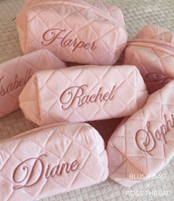 Load image into Gallery viewer, Quilted Terry Make Up Bag (TERRY-SILV_PZ)