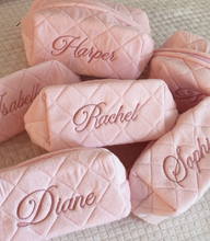Load image into Gallery viewer, Quilted Terry Make Up Bag (TERRY-SILV_PZ)

