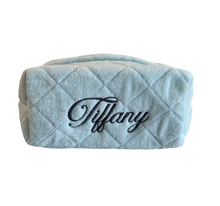 Load image into Gallery viewer, Quilted Terry Make Up Bag (TERRY-SILV_PZ)
